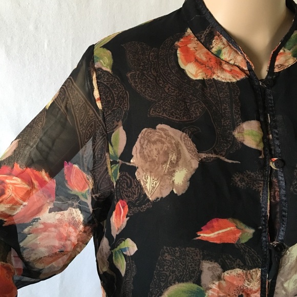 ClaUdiA RiChArd shEer sleEve fl0rAl bl0uSe ๐ฆจ - Picture 8 of 15