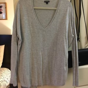 Express Gray Tunic Sweater