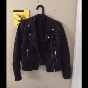 Vegan leather biker jacket (free with purchase)