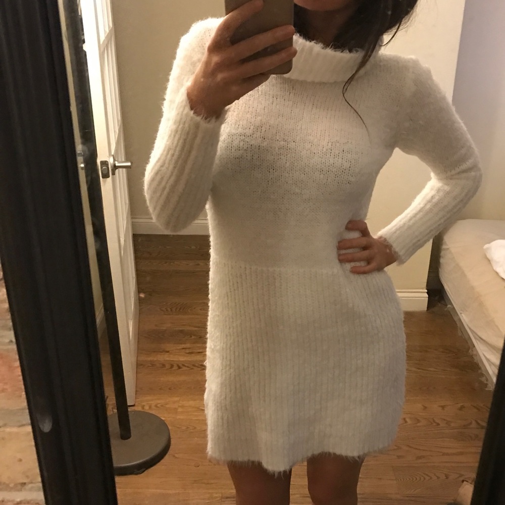 Beautiful white fur dress