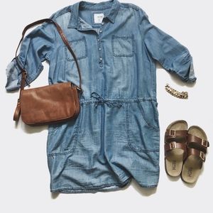 Denim Chambray Shirtdress