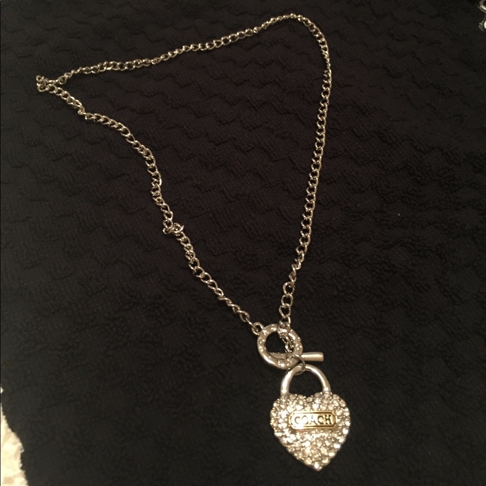 Silver Coach necklace & bracelet set.