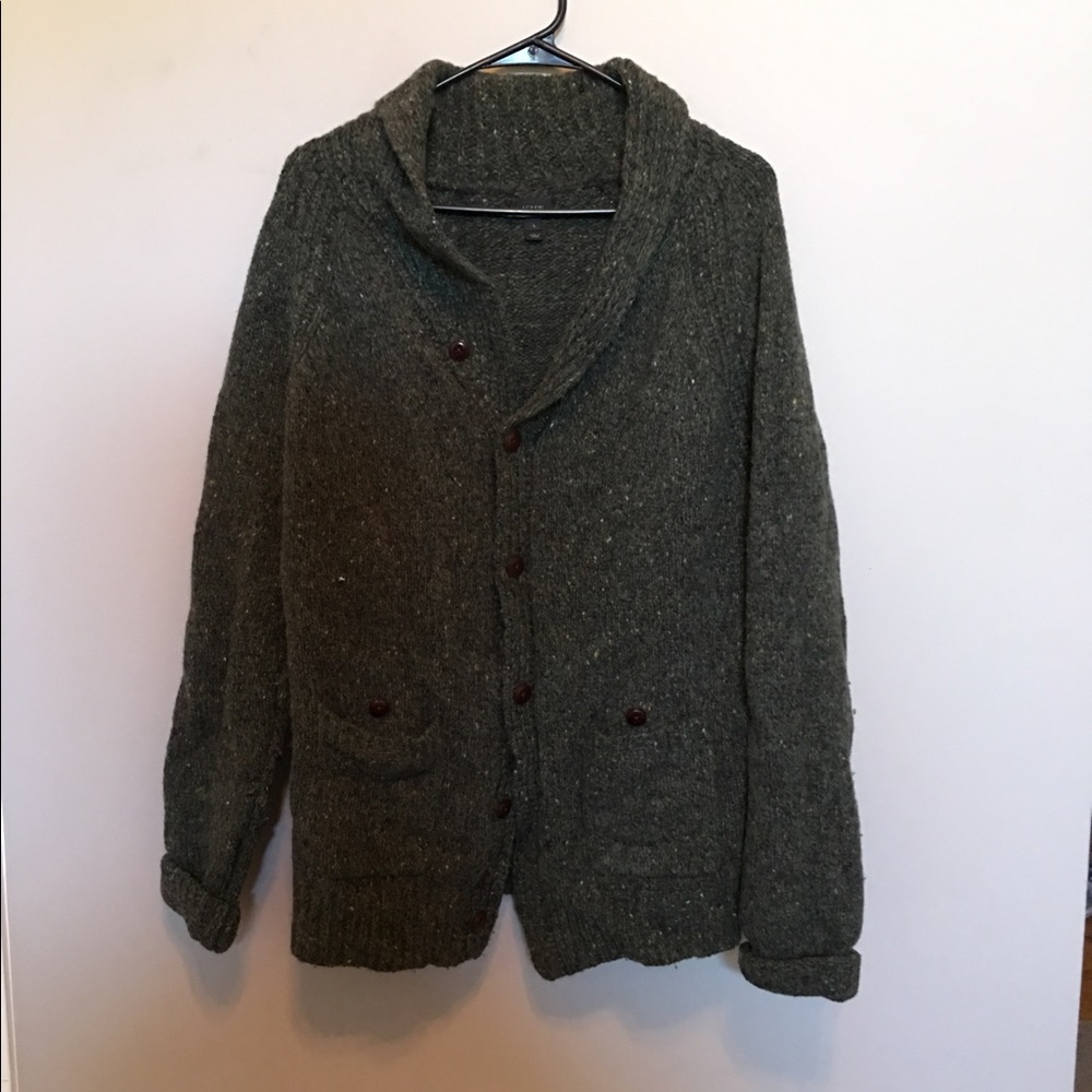 J Crew Green Cardigan