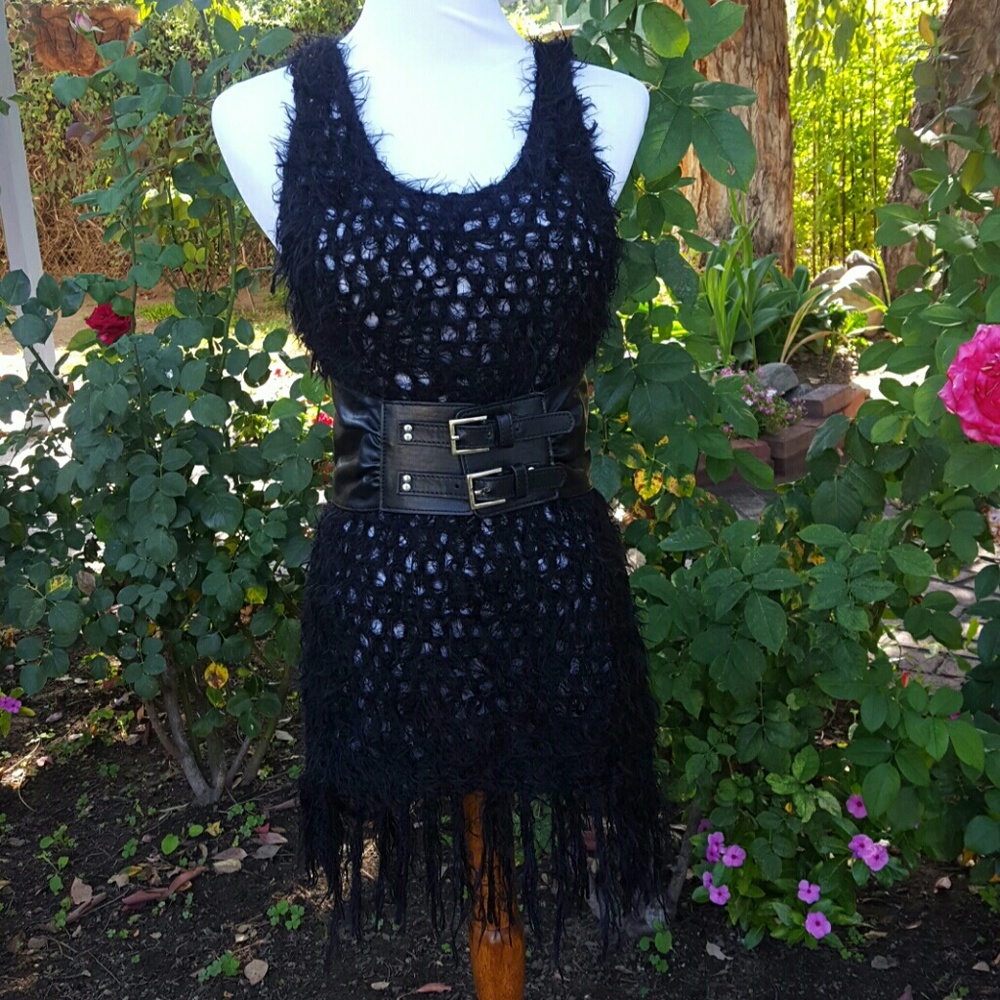 Cute black knit dress
