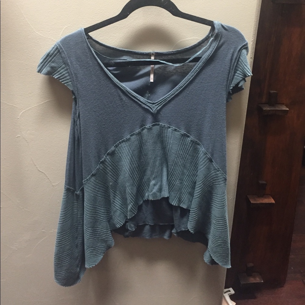 blue free people top