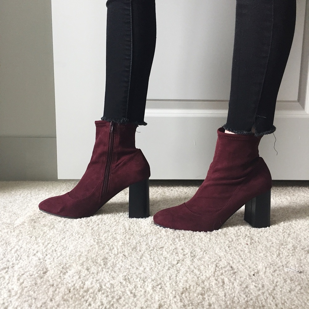 ASOS Maroon Sock Boots