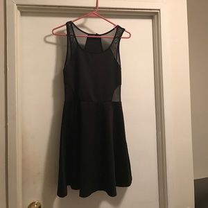 Little black dress with mesh