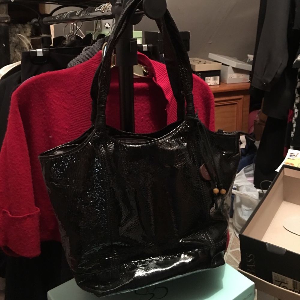 The Sak patent leather shoulder bag