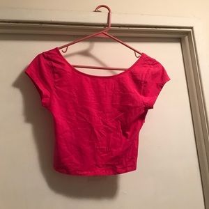 Hot pink crop top