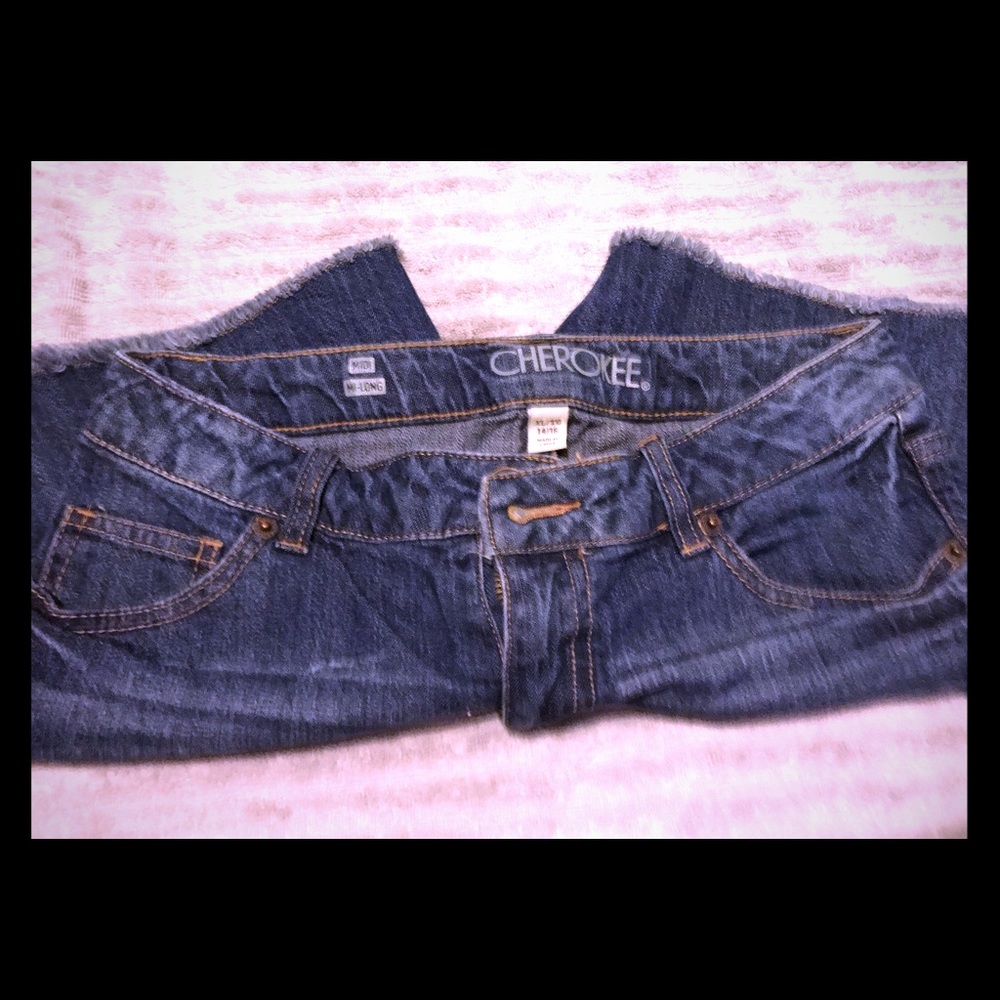 Cherokee denim Fringe shorts