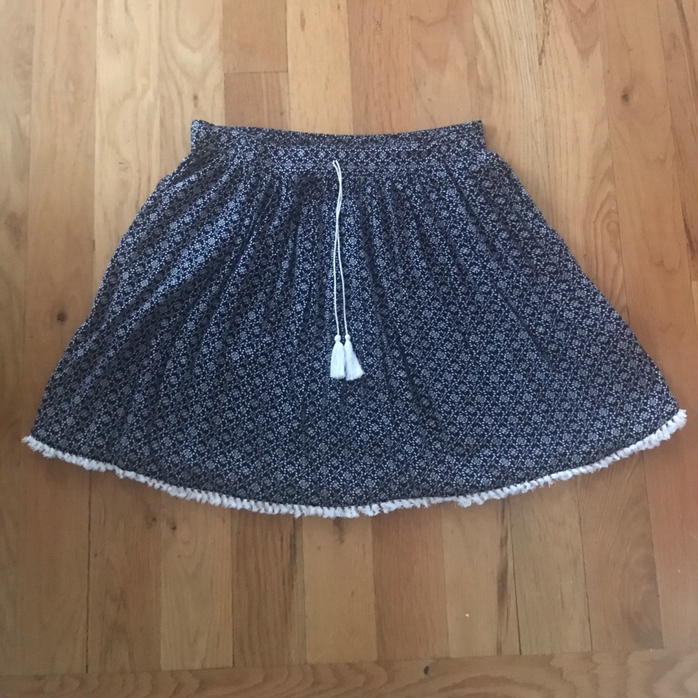 Blue and white summer skirt