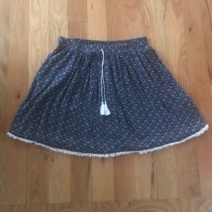 Blue and white summer skirt