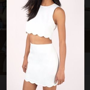 Getting Wavy White Bodycon Tobi Set