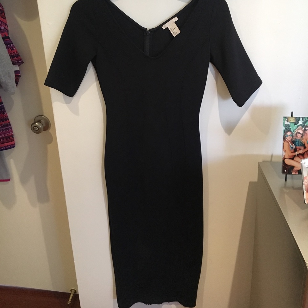 H&M Black Midi Dress