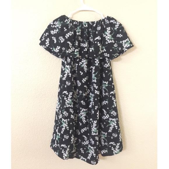 NWT black floral off shoulder dress - Picture 3 of 4