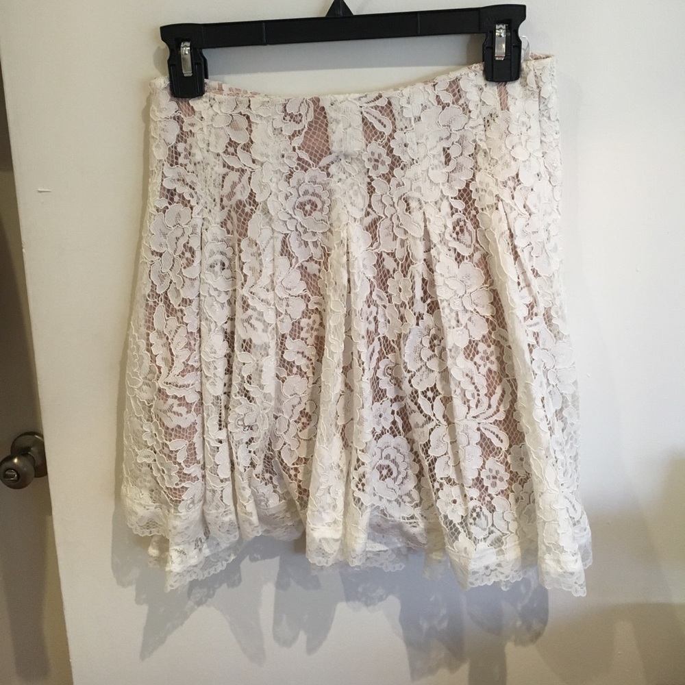Gianni Bini Lace Crop Top and Skirt Set