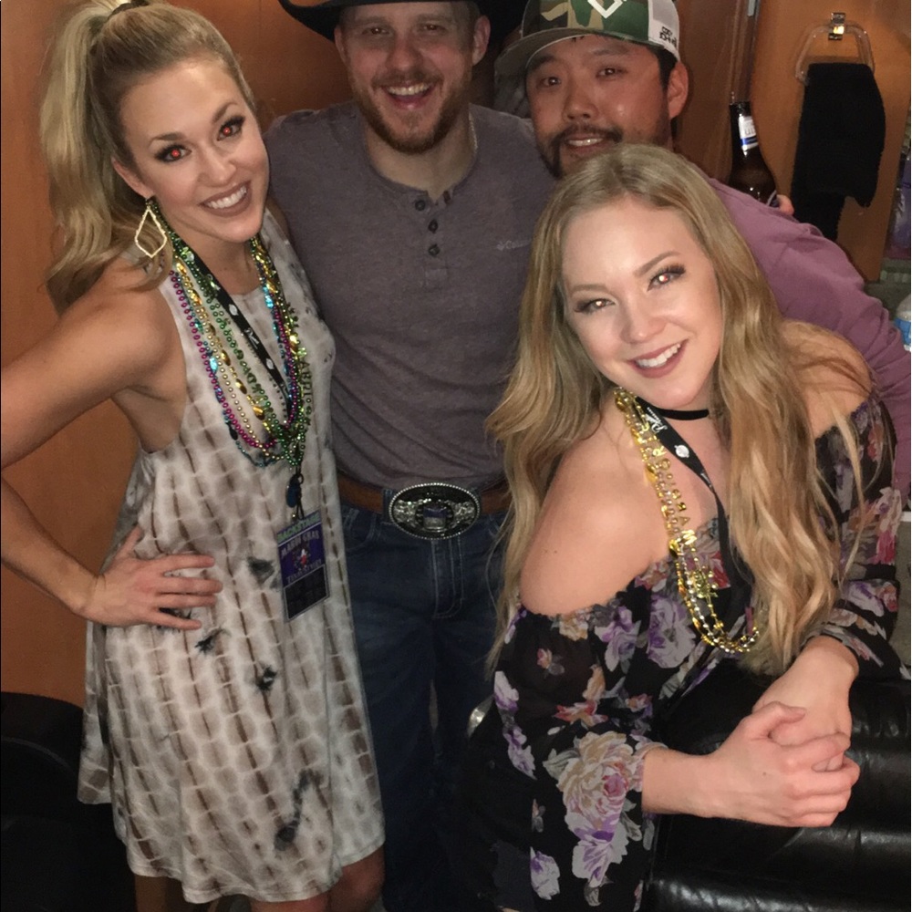 Backless, printed dress