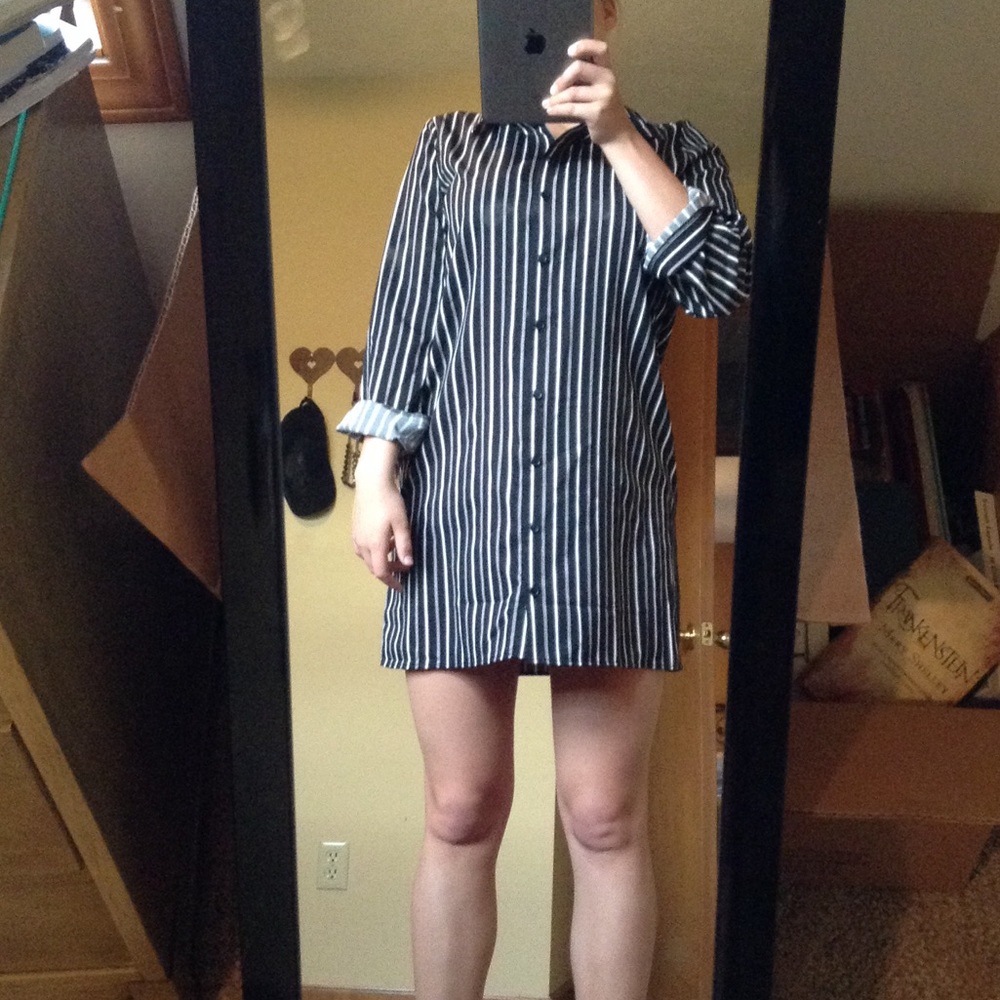 Striped Shirt Dress