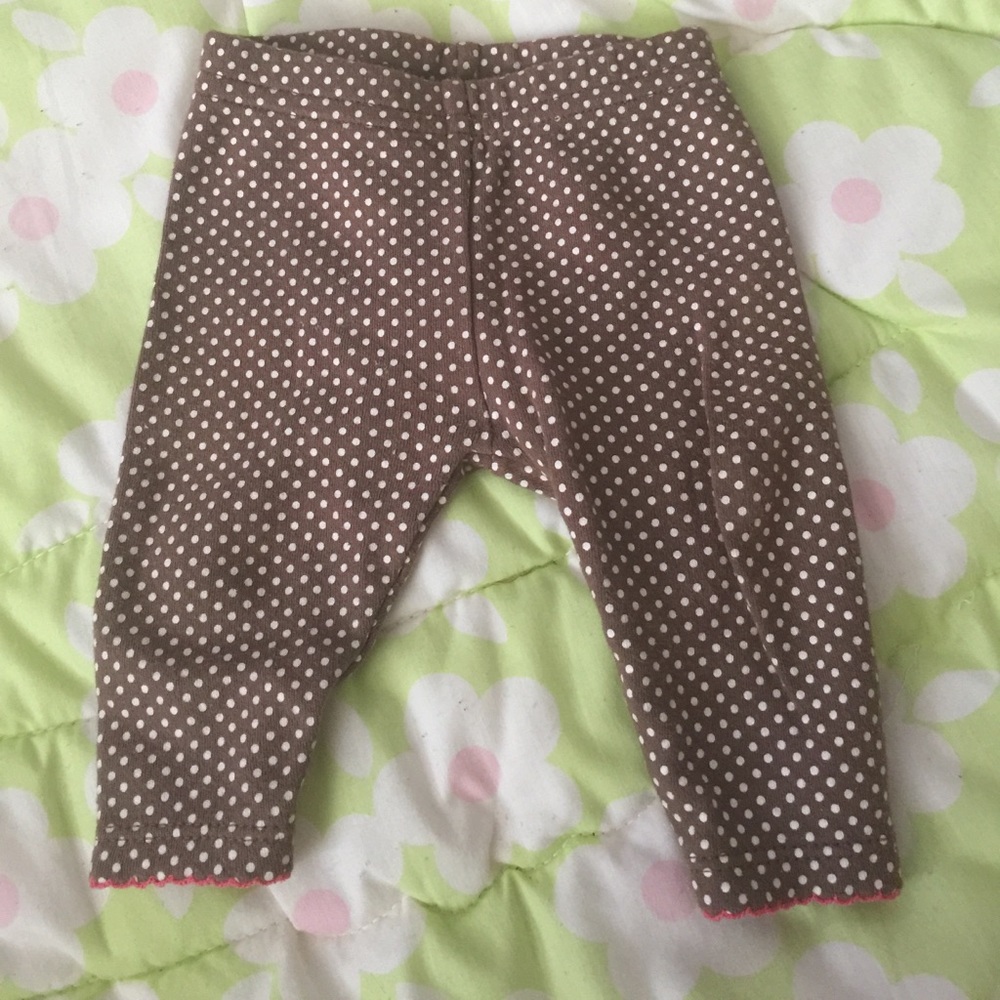 Polka dotted newborn pants