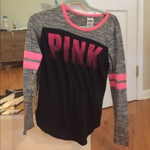 pink long sleeves tshirt
