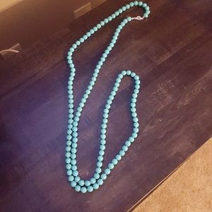 Stella and dot long Blue beaded necklace