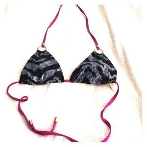 Vitamin A Cosmo Bikini Top in animal print