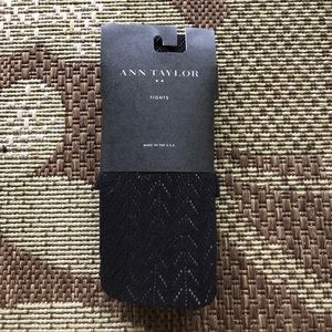 SOLD Anne Taylor black herringbone tights