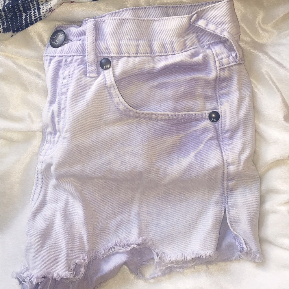 Free People vintage wash denim shorts