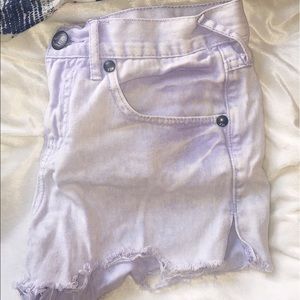 Free People vintage wash denim shorts