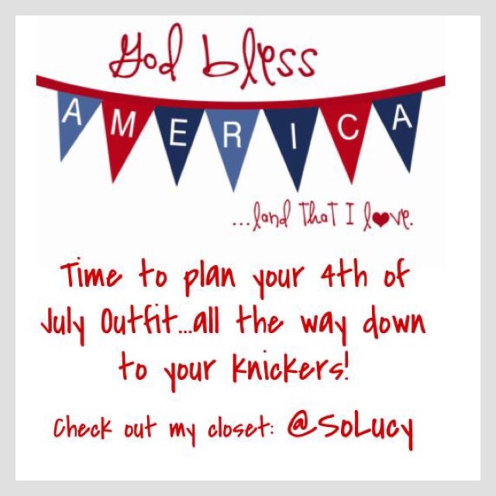 July 4 Red, White, & Blue: tops, shorts, skirts...