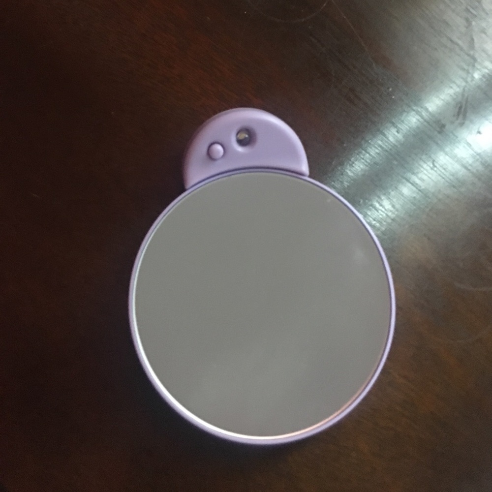 10x magnifying mini mirror with light