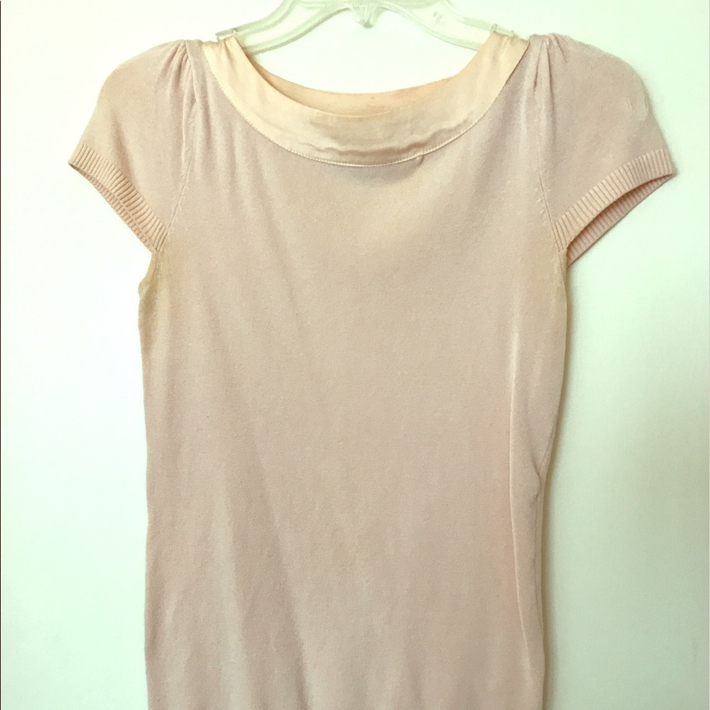 Cap sleeve baby pink top