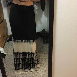 Tie dye maxi skirt