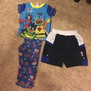 Boy's pajama + swim short size 3t