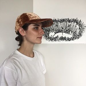 NEW Assembly NY - Colorant Rusty Peach Velvet Hat