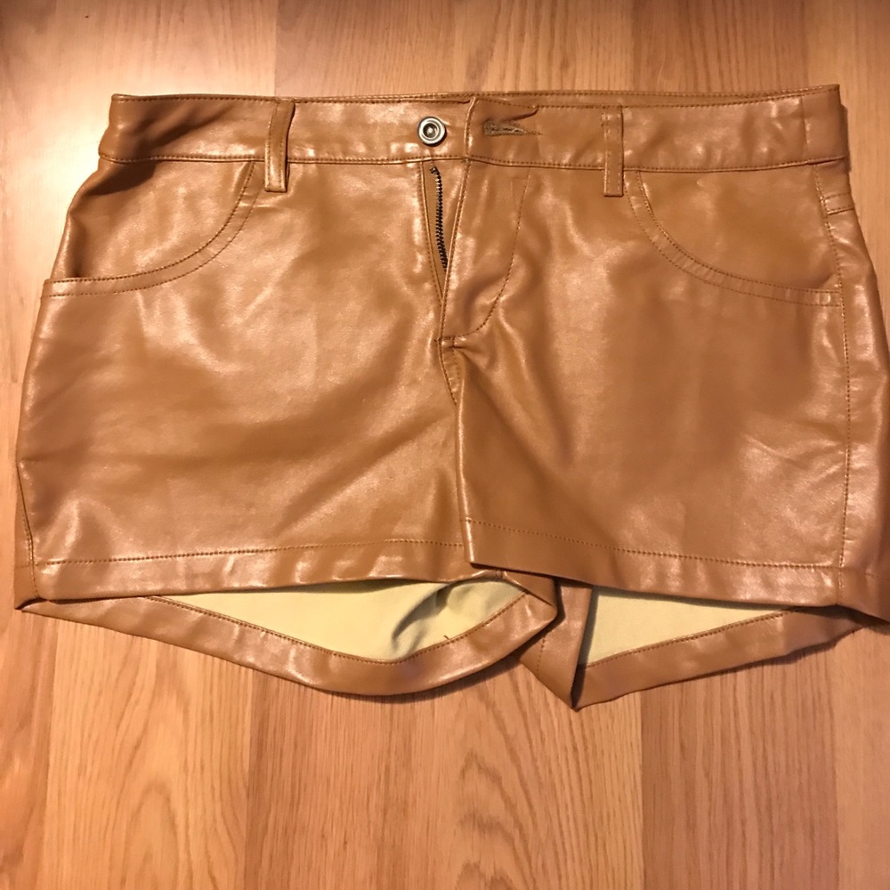 Leather shorts
