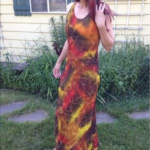 Reversible Summer Dress Light Unique Bias Cut S-M