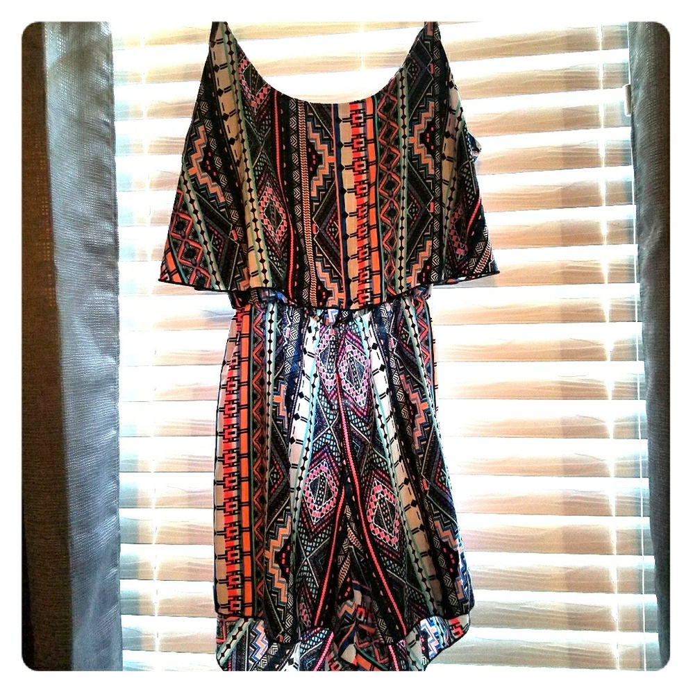 Flounce top romper