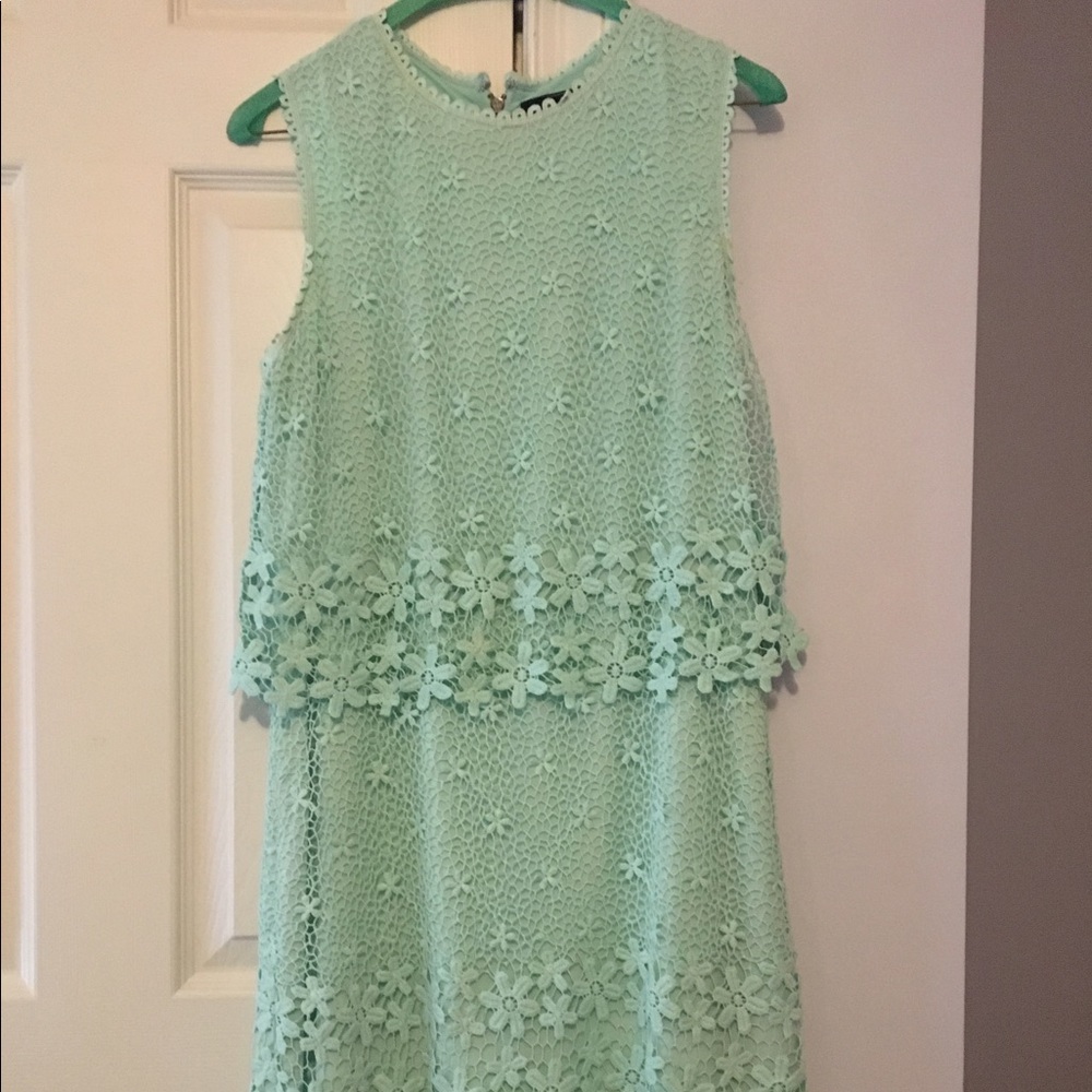 Mint lace dress