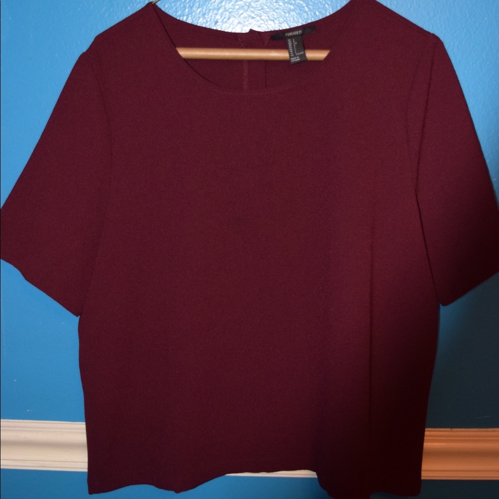 MAROON SHIRT BUTTON DOWN BACK