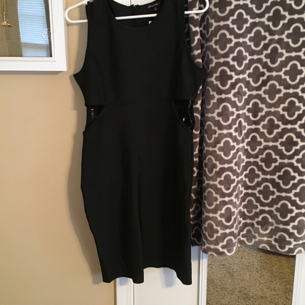 NWT Black cut out bandage dress