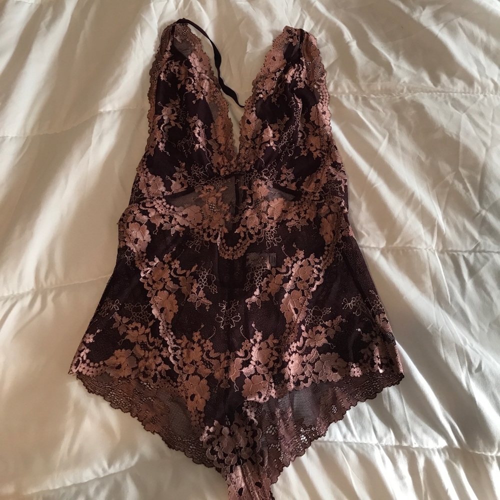One piece lingerie or swim coverup