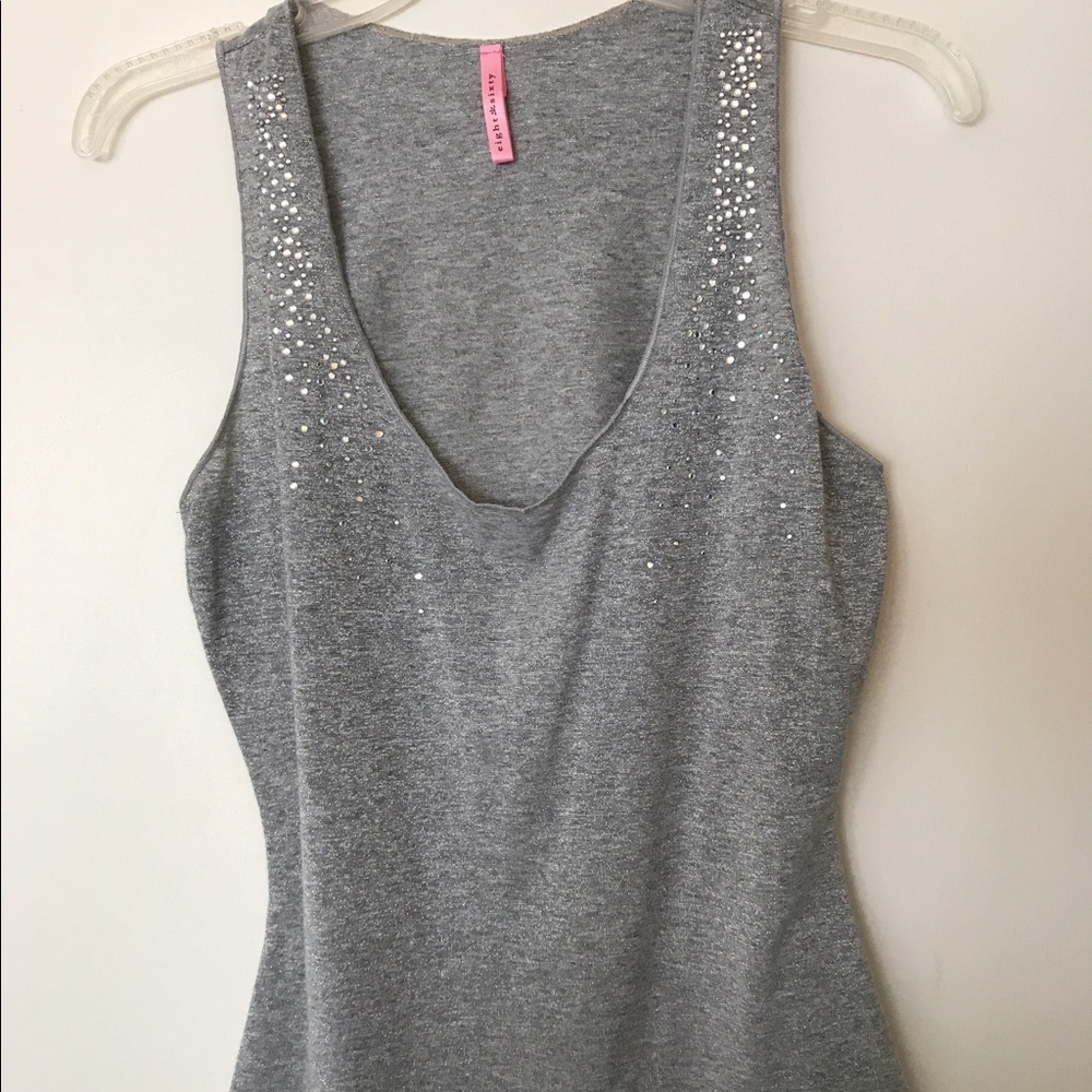 Grey Sparkle Top