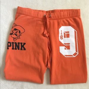 Victoria's Secret Pink OSU orange crop sweatpants