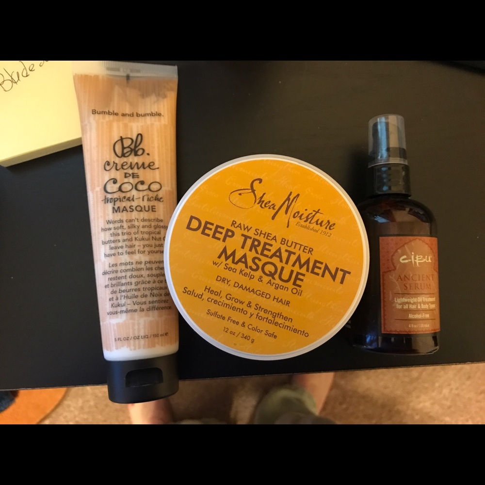 3 full size treatments- dry/curly/natural hair