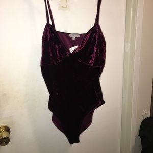 Velvet body suit