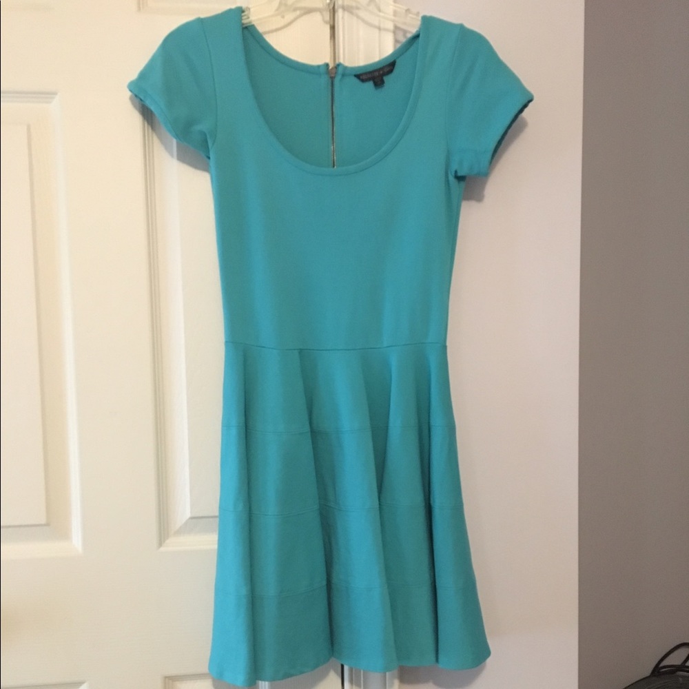 turquoise skater dress