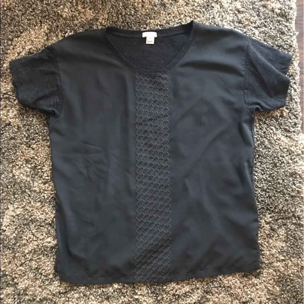 J. Crew Dark Gray Blouse