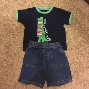 Boys shorts Garanimals and blue shirt Carter's