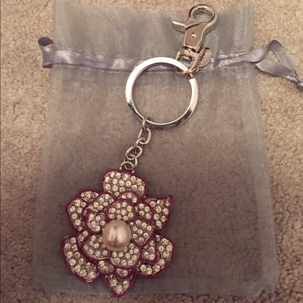Crystal & Pearl Key Chain/Bag Charm